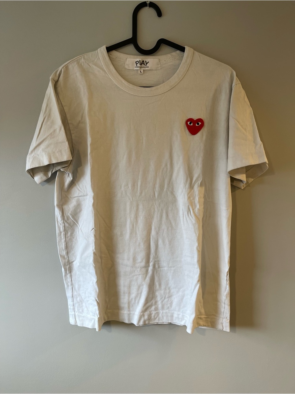 CDG logo white tee